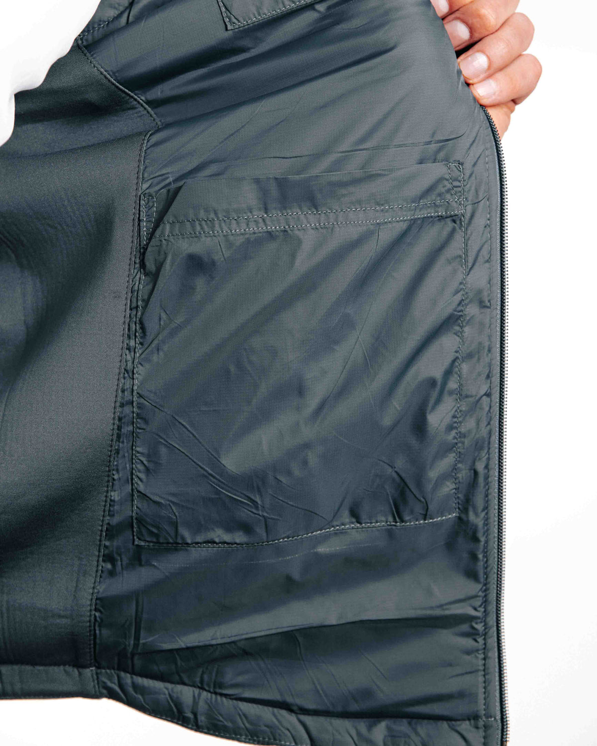 The Primo Golf Dark Gray Vest inner pocket
