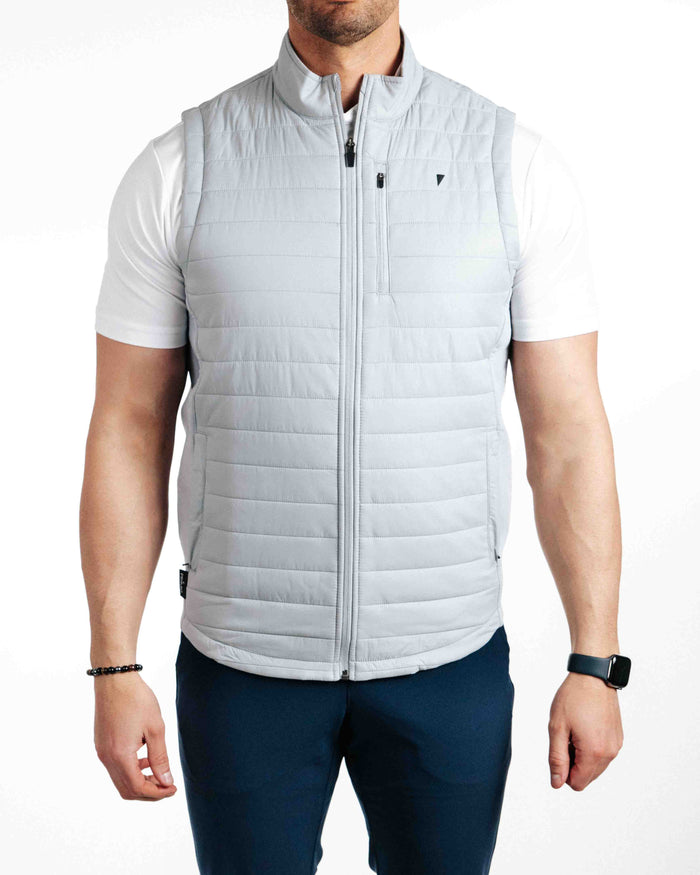 The Primo Golf Light Gray Vest with polo