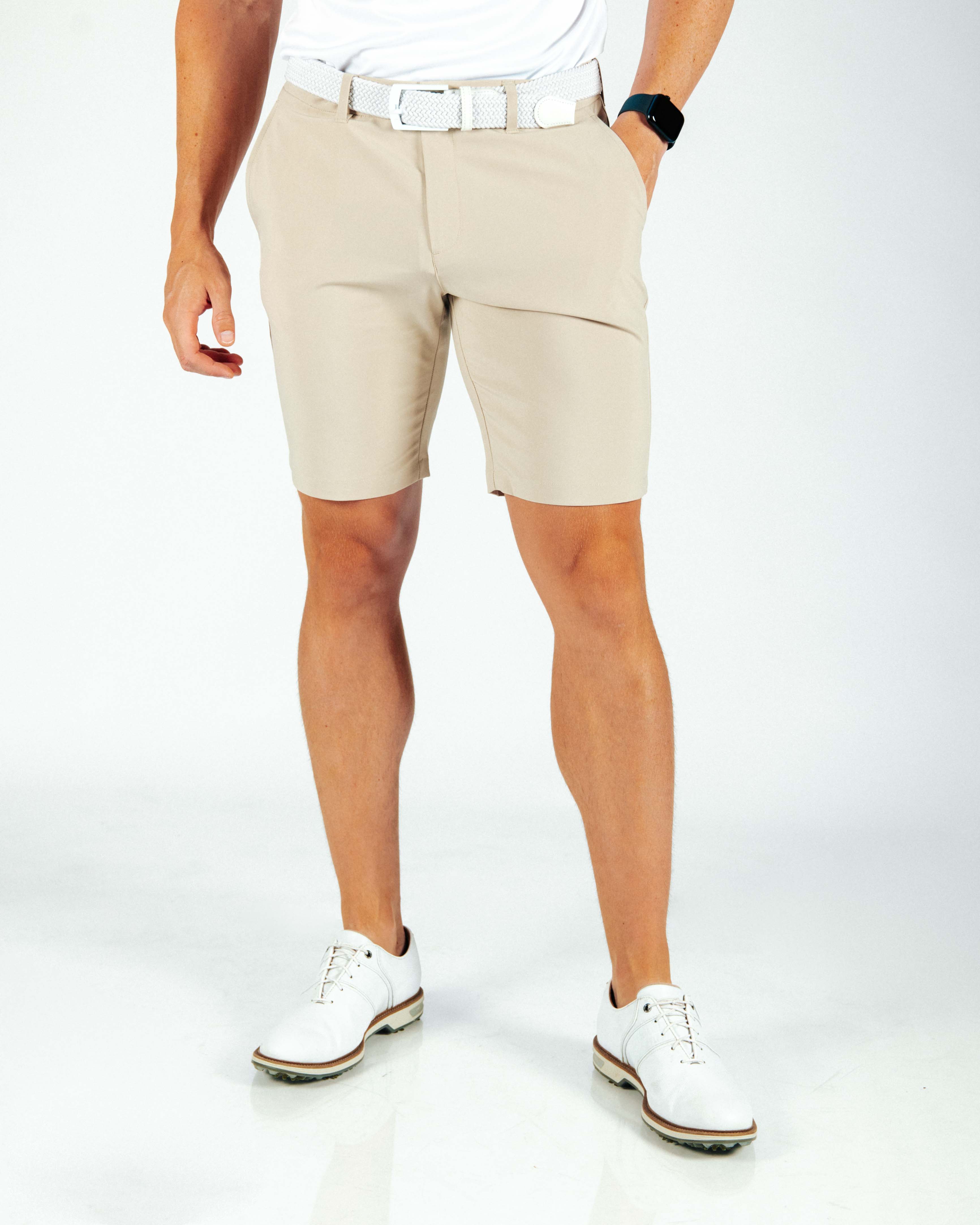 Light khaki shorts best sale