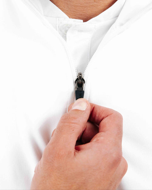 White Classic Quarter Zip