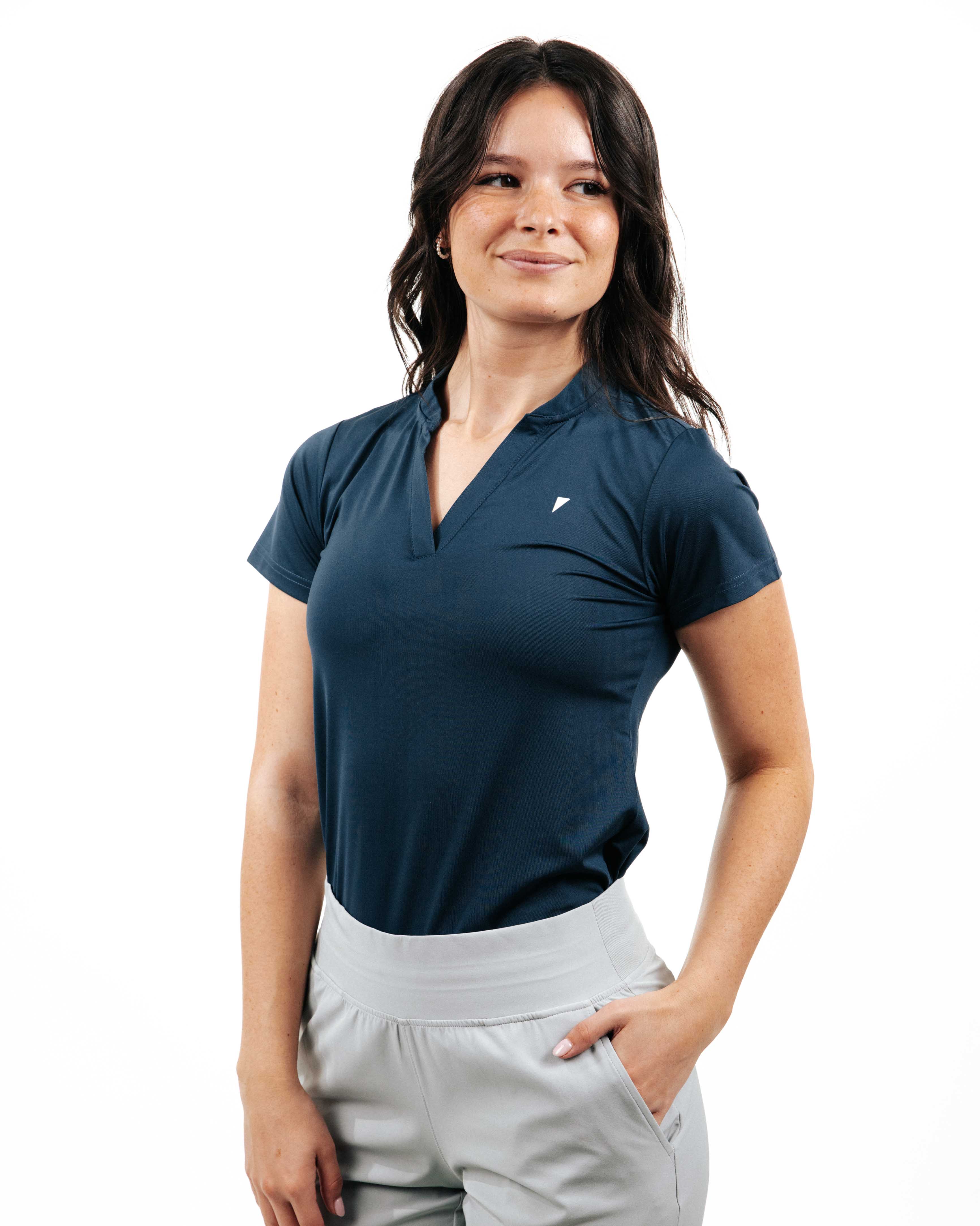 Primo Golf Apparel Women s Navy Short Sleeve Blade Polo Navy L