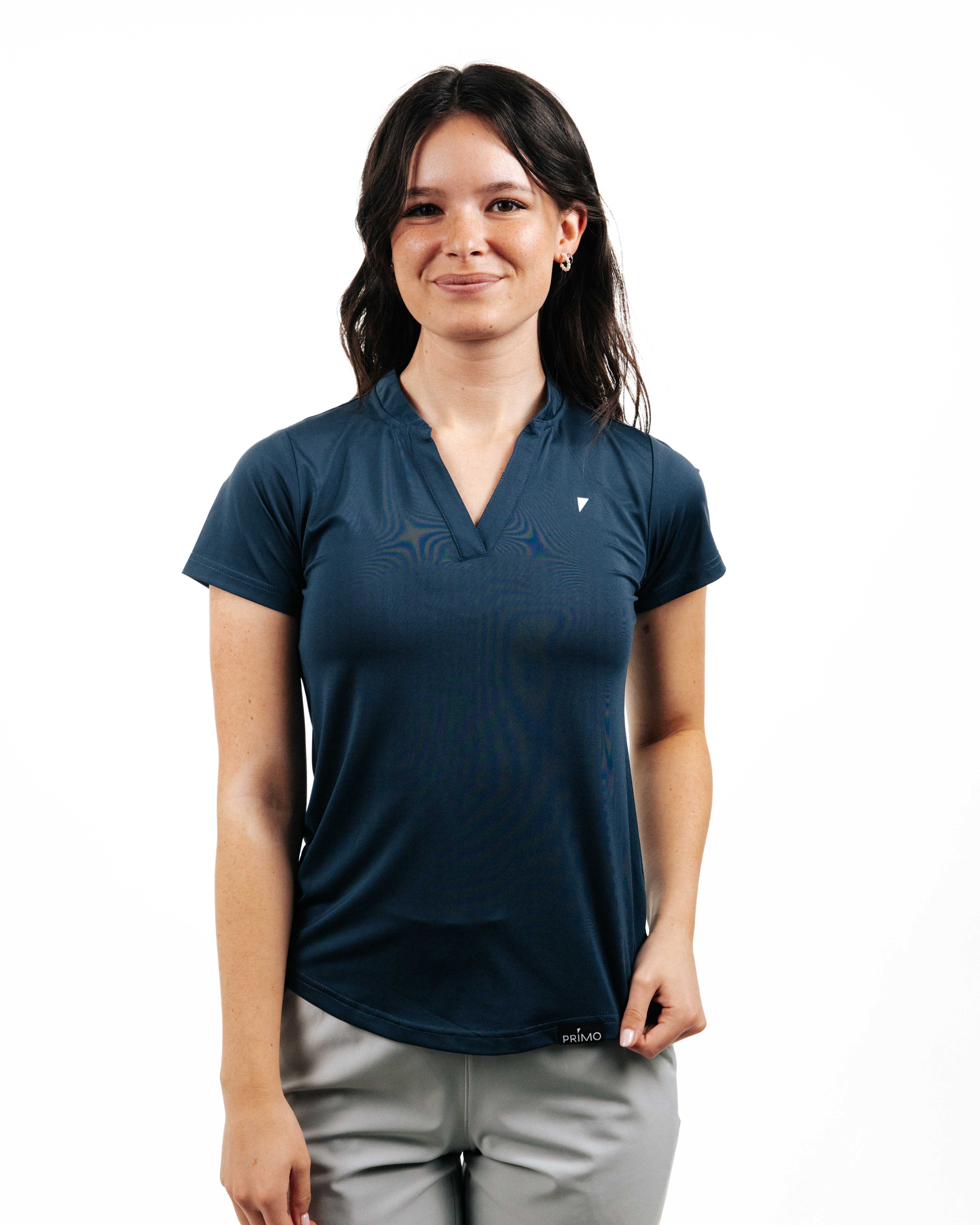 Primo Golf Apparel Women s Navy Short Sleeve Blade Polo Navy L