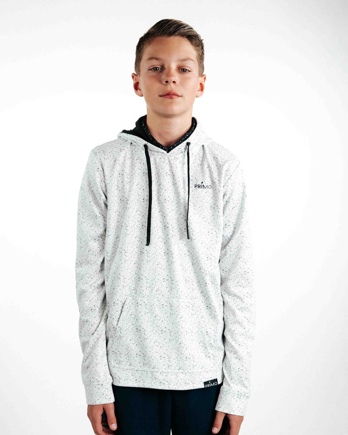 Primo Youth Hoodie - Speckled White