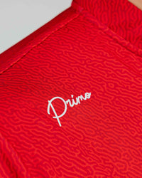 Red Maze Cursive Blade Polo