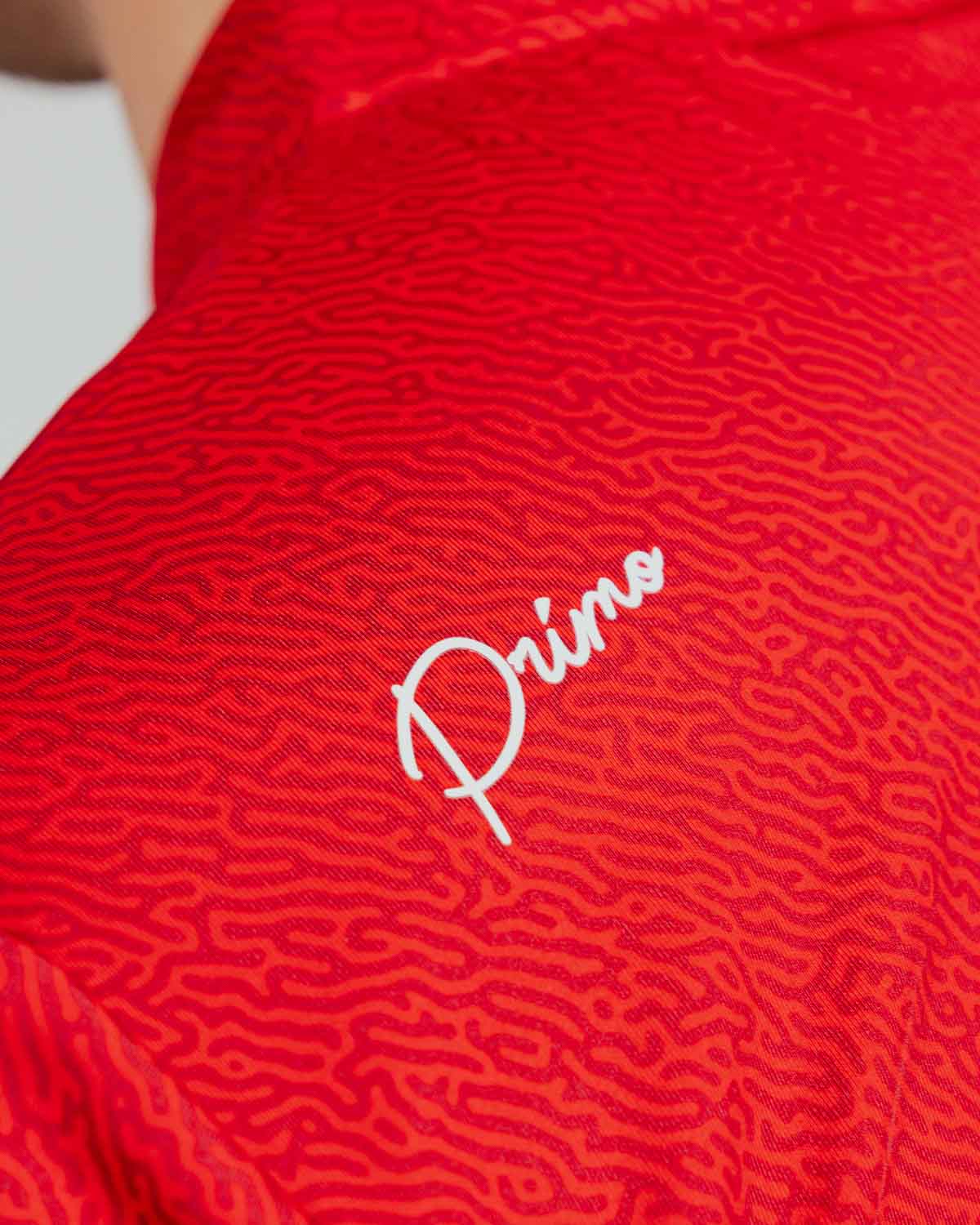 Red Maze Cursive Blade Polo