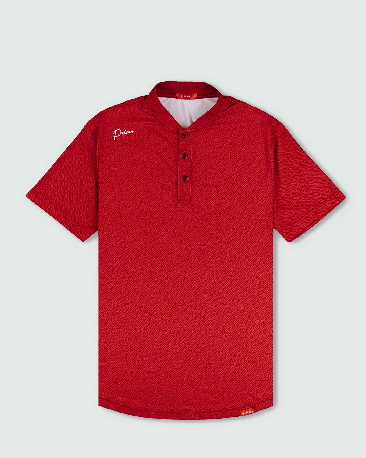 Red Maze Cursive Blade Polo