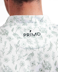 Blade Collar Polo - Sage Floral primo logo on back side of neck