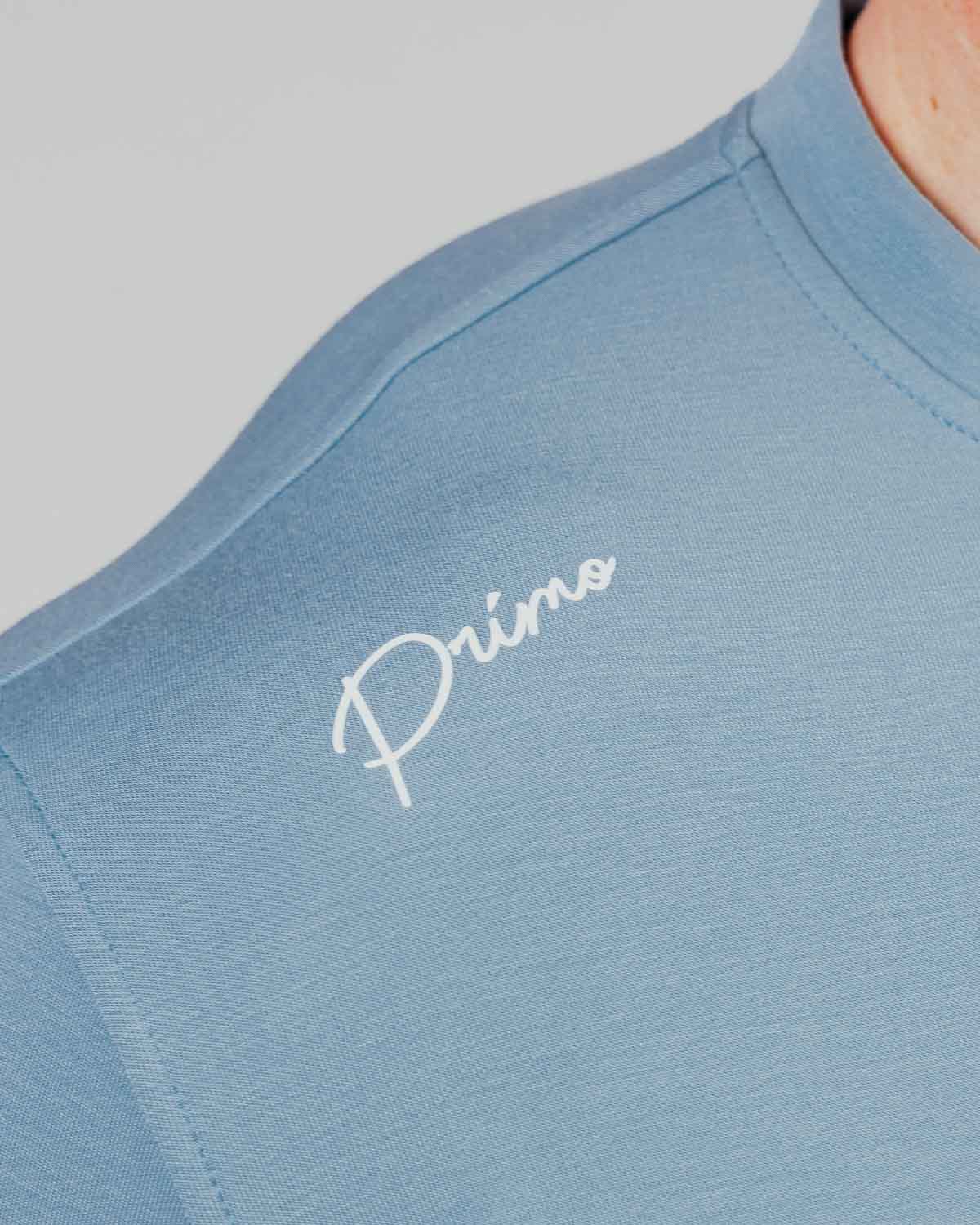 Stone Blue Cursive Golf Crew Neck