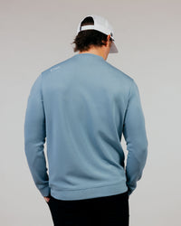 Stone Blue Cursive Golf Crew Neck