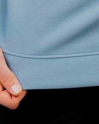 Stone Blue Cursive Golf Crew Neck