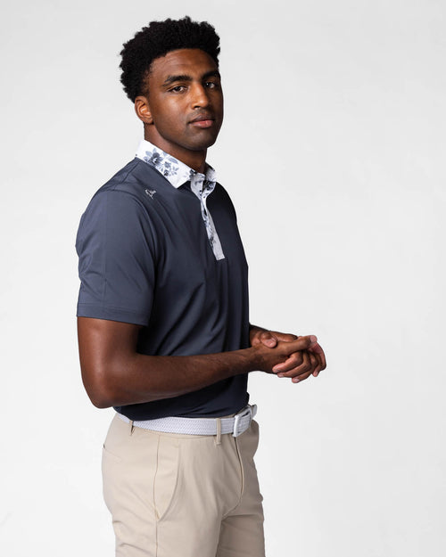 Cursive Classic Polo - Stone Bloom