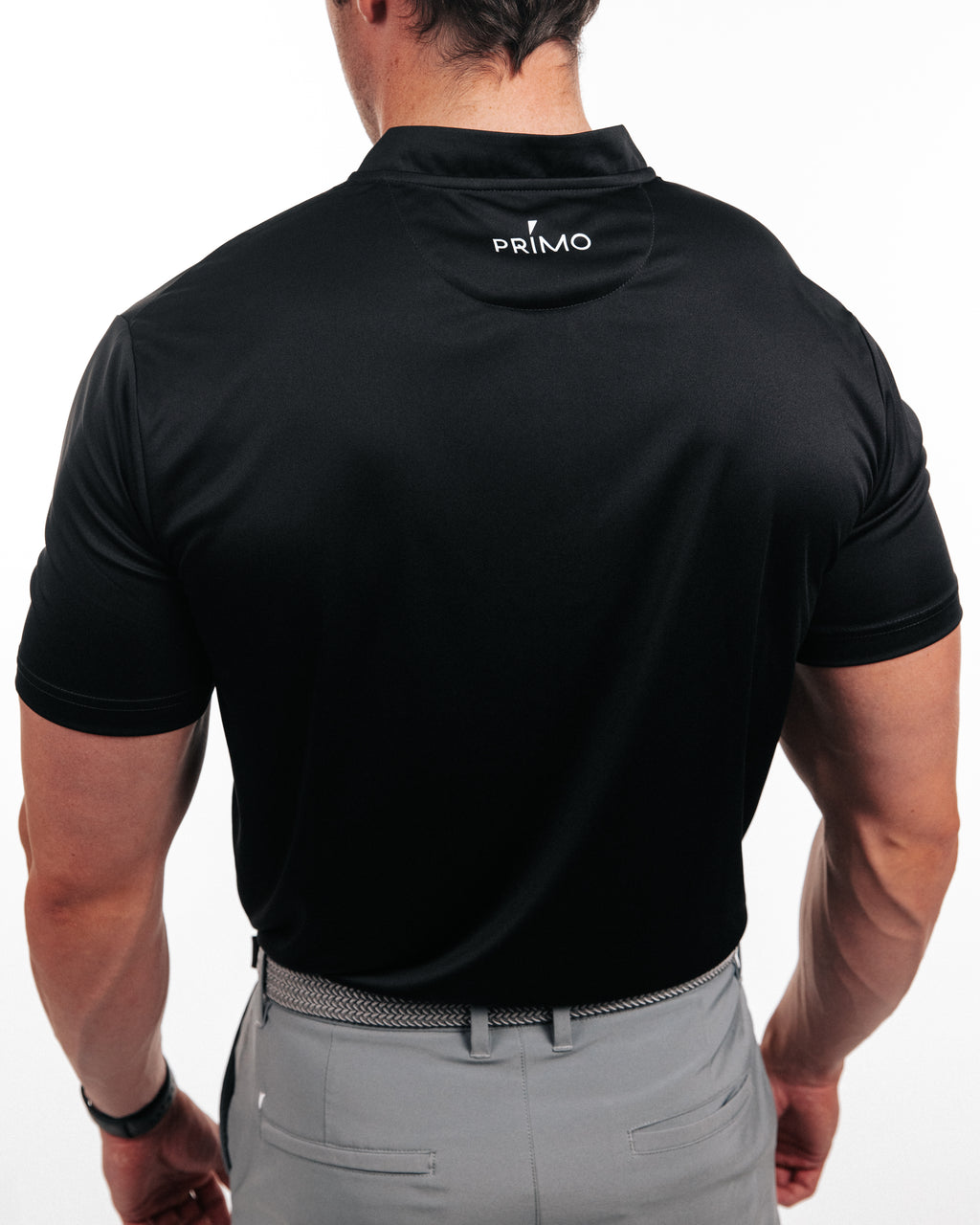 Primo Blade Collar Polo - Black – Primo Golf Apparel