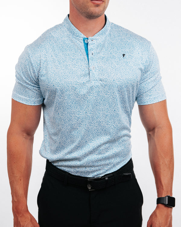 Primo Blade Collar Polo Pebble Primo Golf Apparel