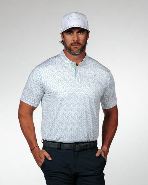 Blade Polo - Geometric Teal