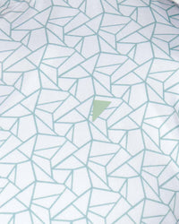Teal Geometric Blade Polo