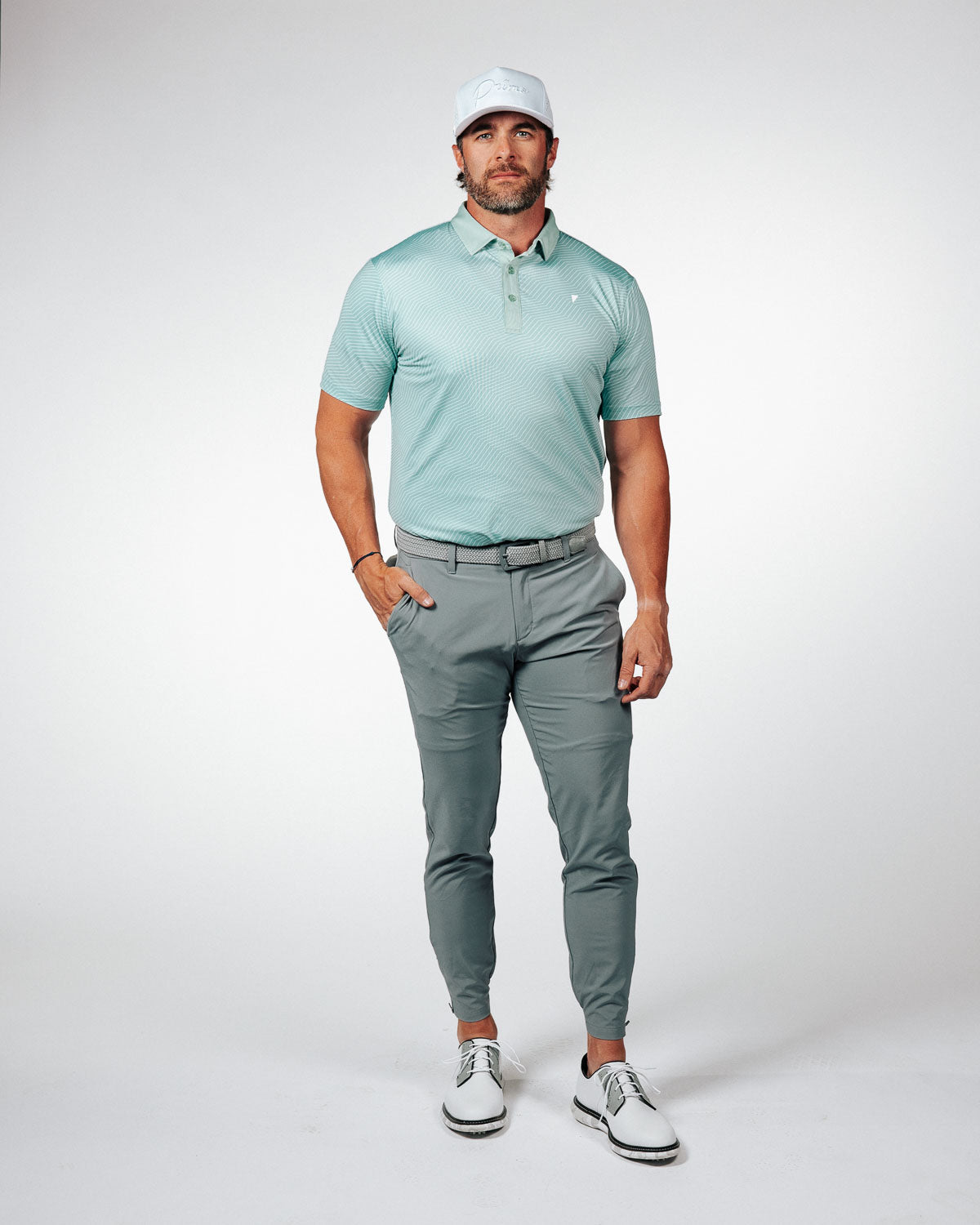 Teal Chevron Classic Polo – Primo Golf Apparel