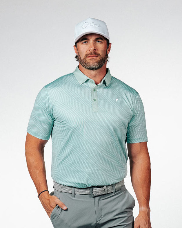 Classic Polo - Teal Chevron
