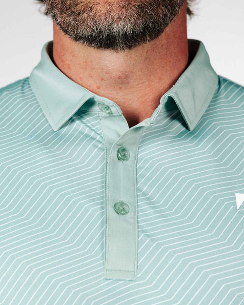 Teal Chevron Classic Polo