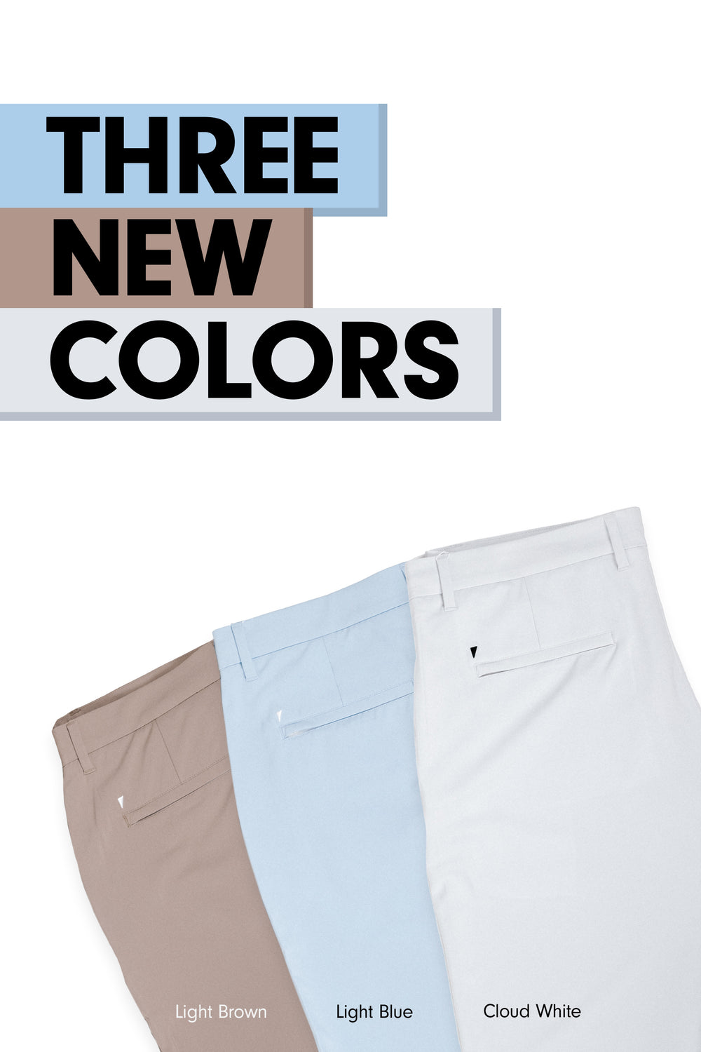 Banner that says Three New Colors with new colored Joggers