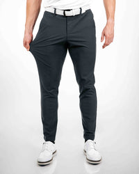 Primo Golf Dark Gray Traditional Pants - On Model Stretch