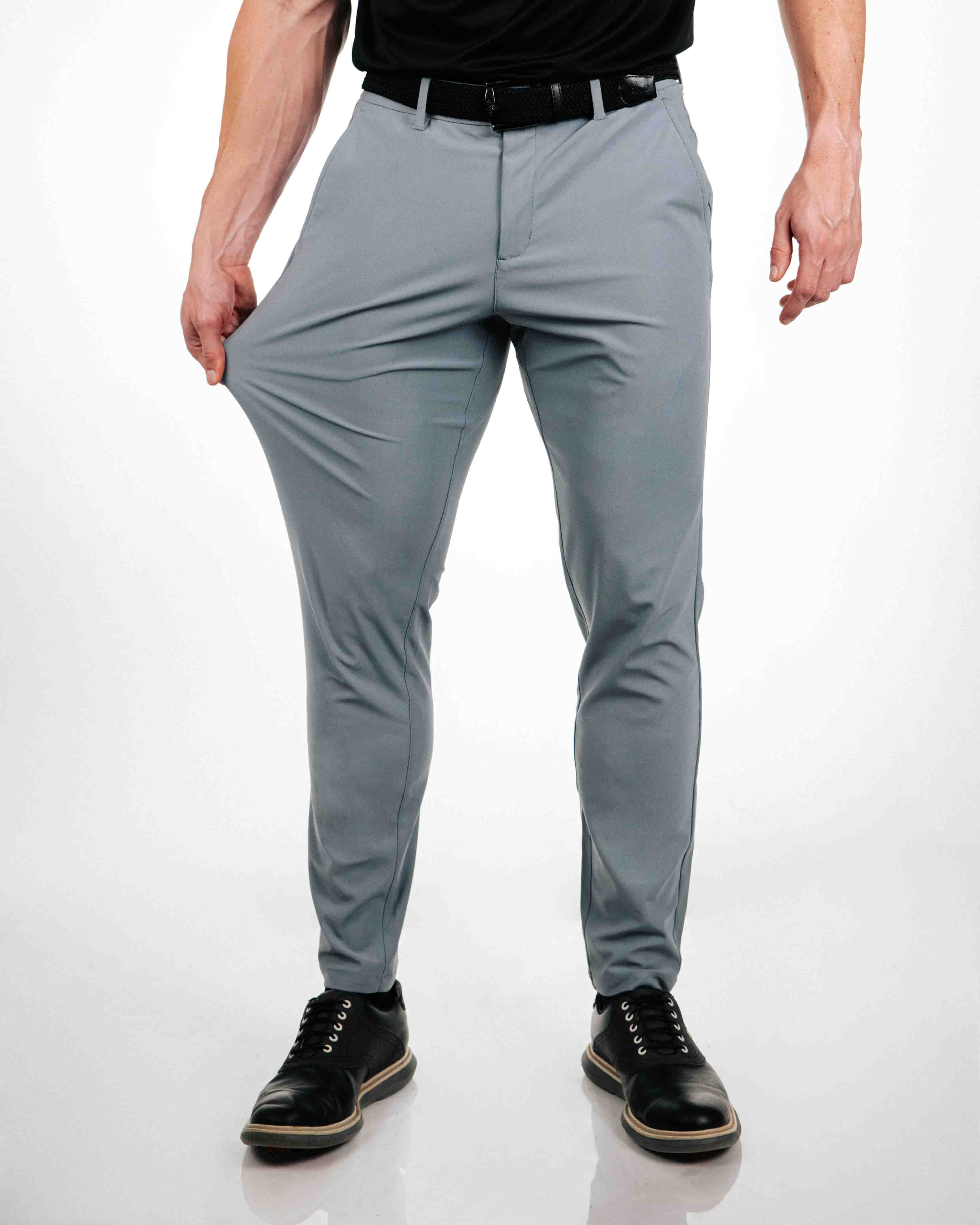 Buy Light Gray Solid Cotton Belt Pant for Best Price, Reviews, Free Shipping