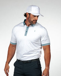 Classic Polo - White/Storm Blue Two Tone