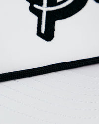 White 3D Cursive Hat