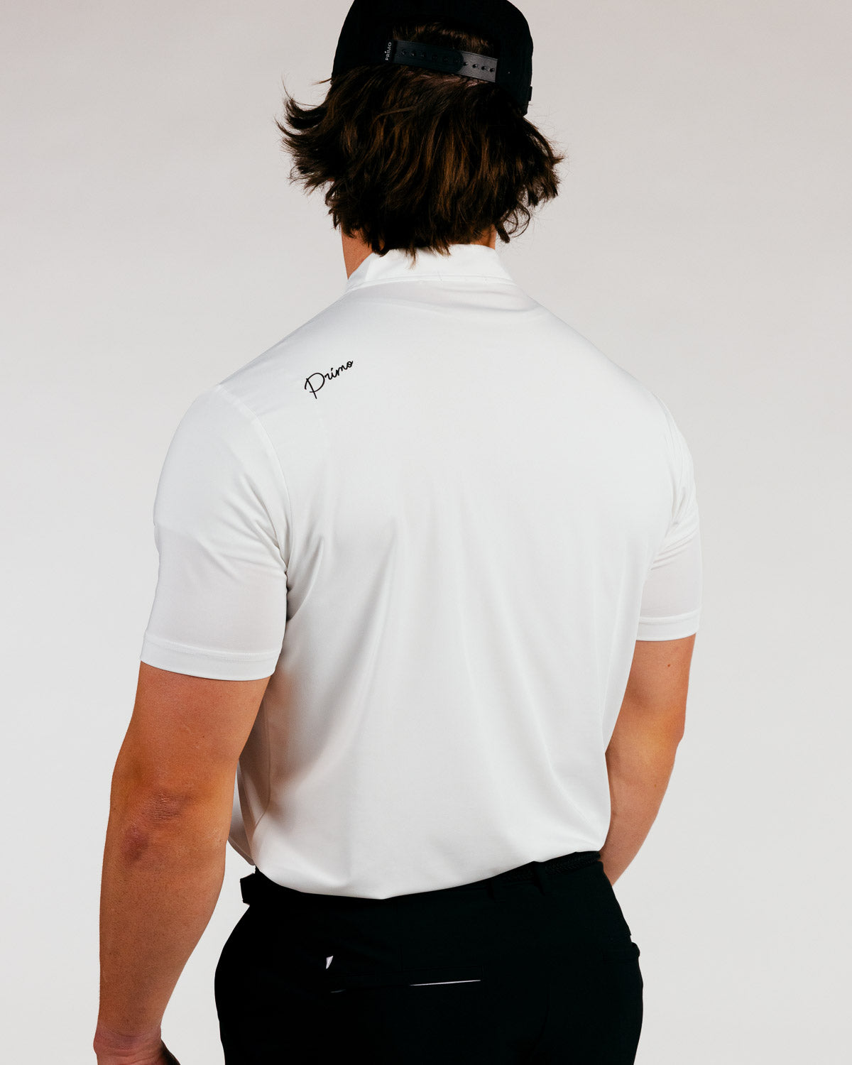 White Cursive Blade Polo – Primo Golf Apparel