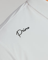 White Cursive Classic Polo