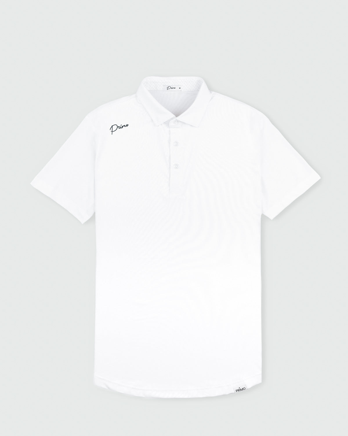 White Cursive Classic Polo