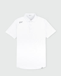 White Cursive Classic Polo