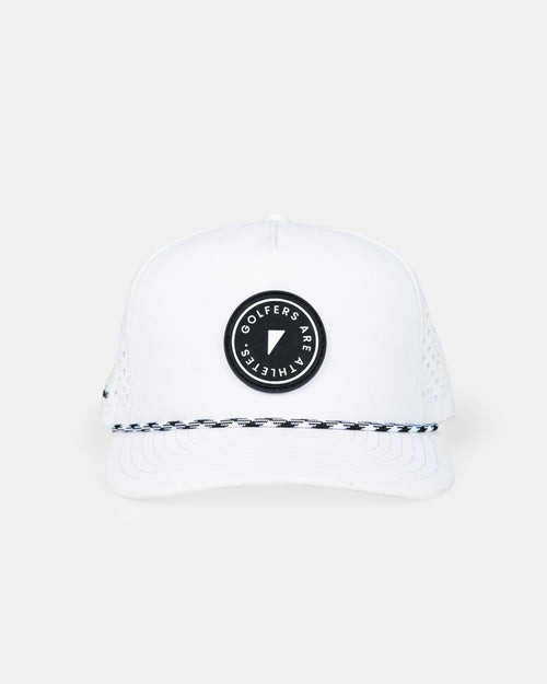 White “Golfers are Athletes” Patch Hat