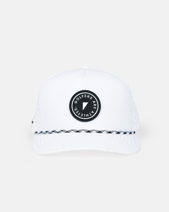 White “Golfers are Athletes” Patch Hat