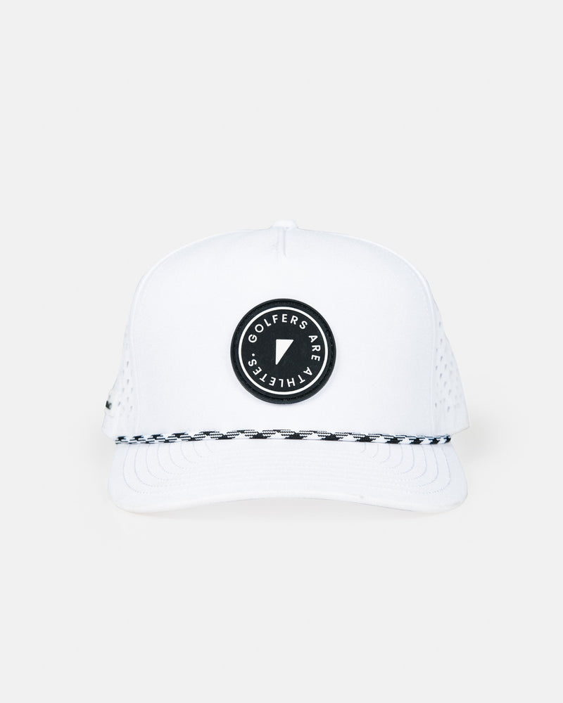 White “Golfers are Athletes” Patch Hat