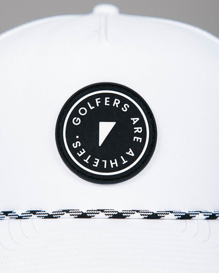 White “Golfers are Athletes” Patch Hat