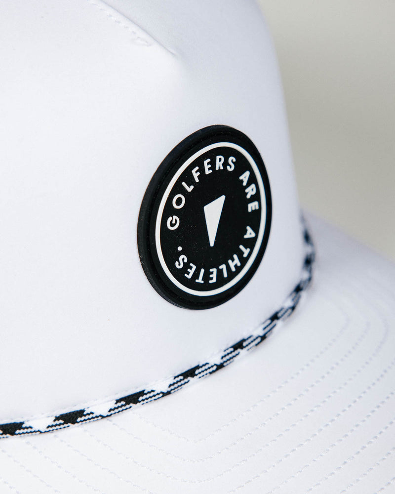 White “Golfers are Athletes” Patch Hat