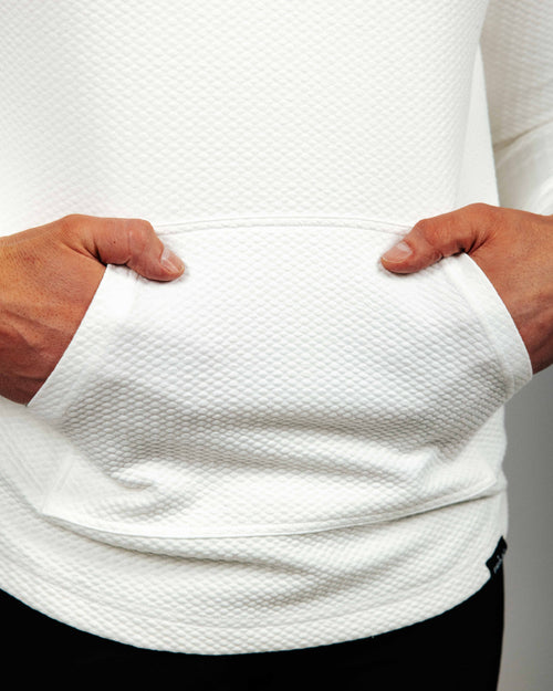 White Waffle Hoodie