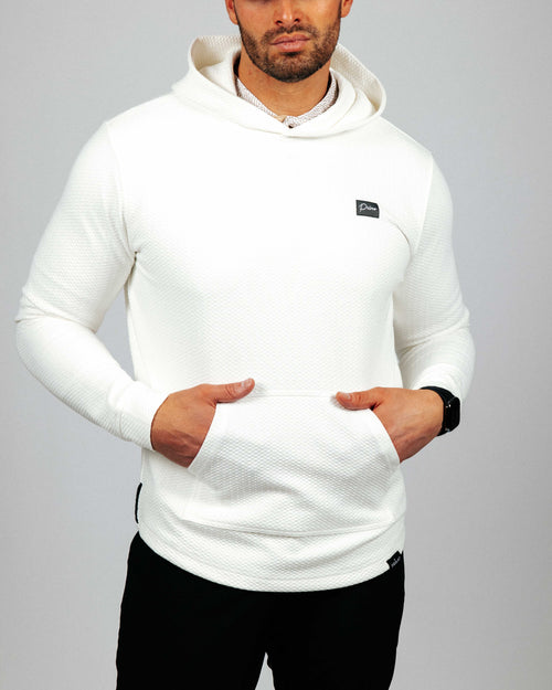 White Waffle Hoodie