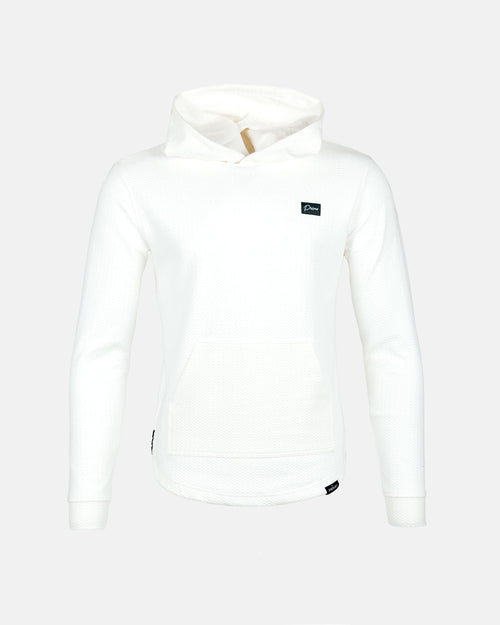 White Waffle Hoodie