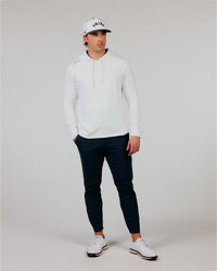White Cursive Golf Hoodie