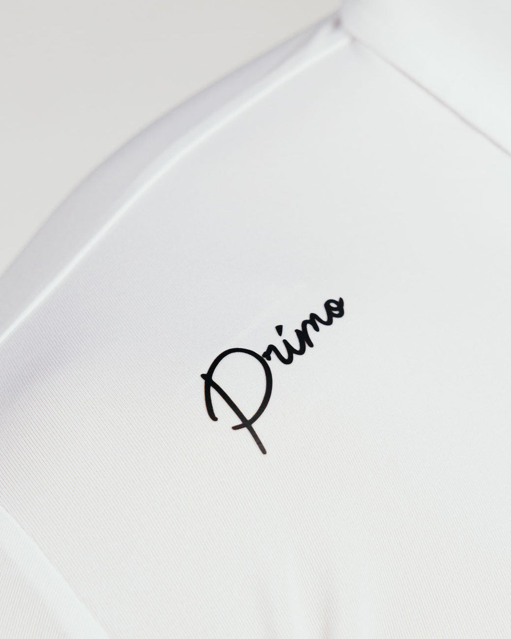 White Cursive Long Sleeve Blade Polo β Primo Golf Apparel