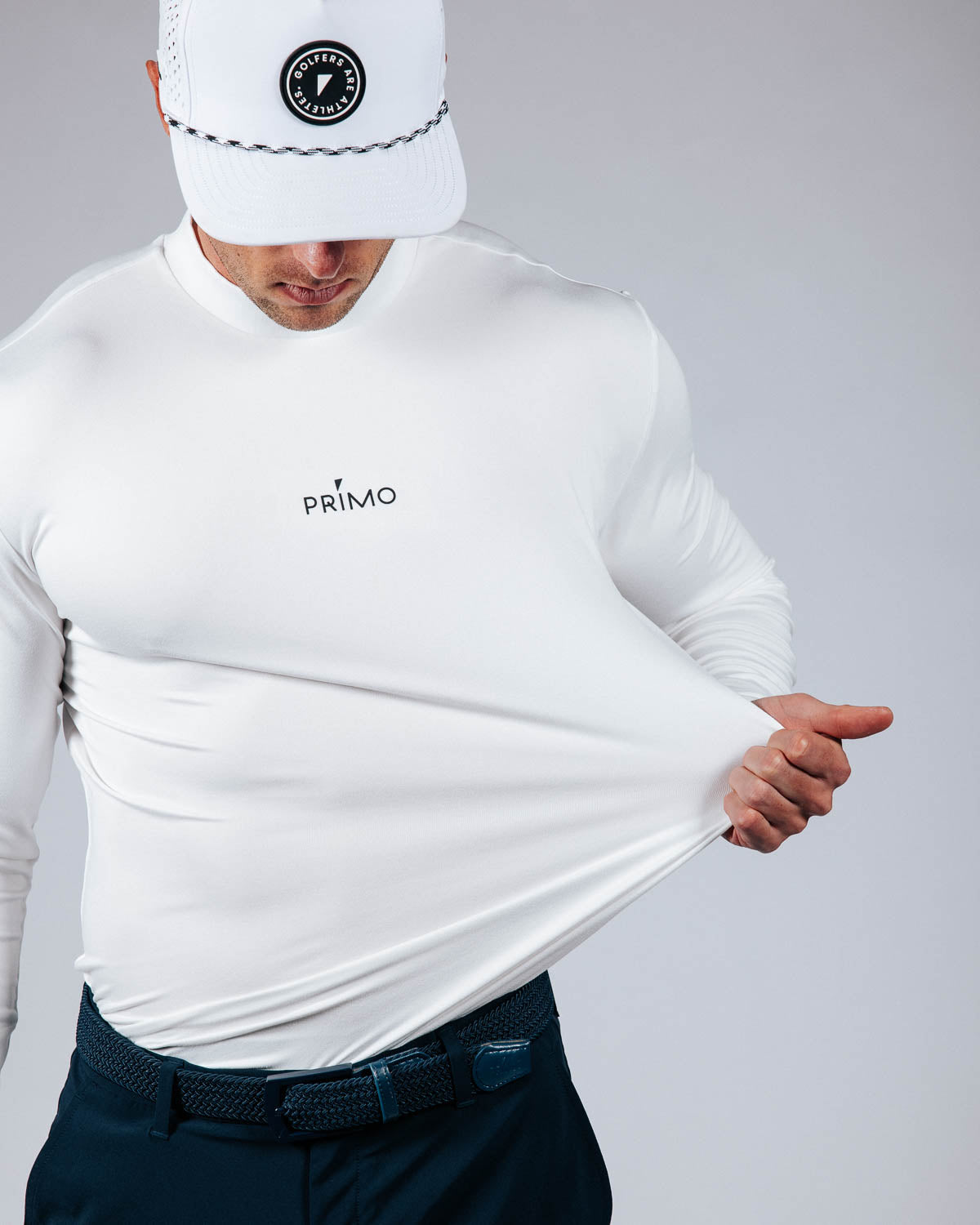 White Mock Neck Long Sleeve