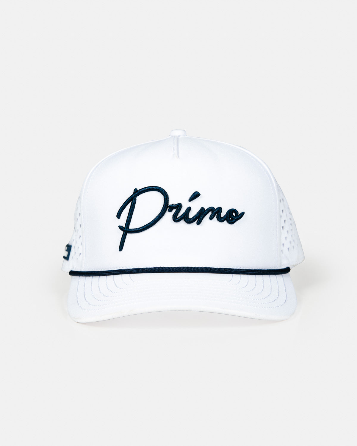 White | Navy Cursive Hat