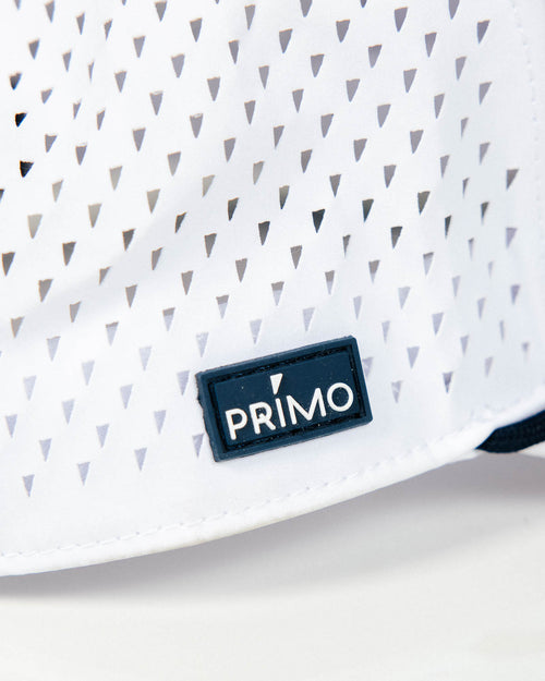 White | Navy Cursive Hat