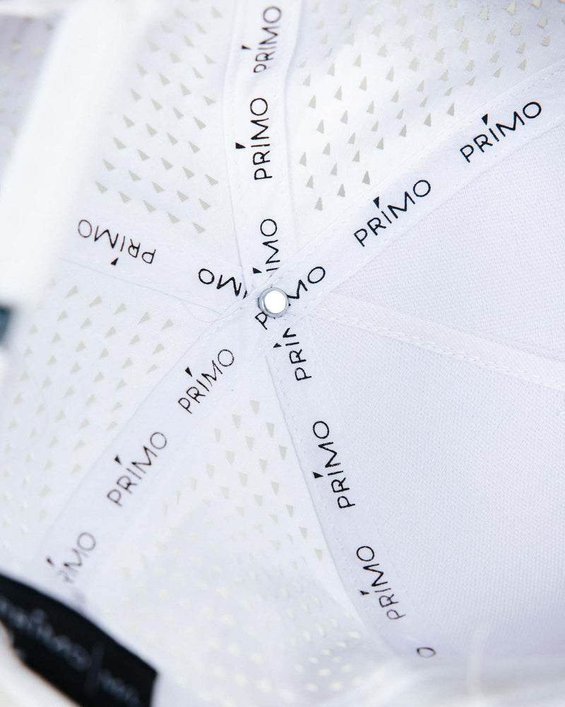 White | Navy Cursive Hat