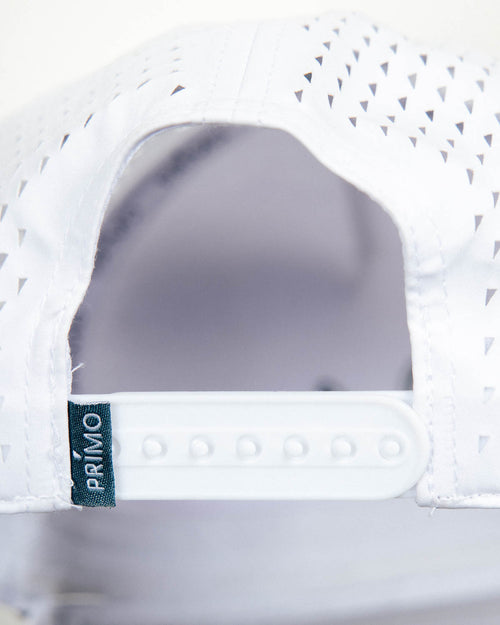 White | Navy Cursive Hat