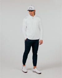 Primo Golf Quarter Zip - White Cursive