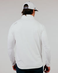 White Cursive Quarterzip