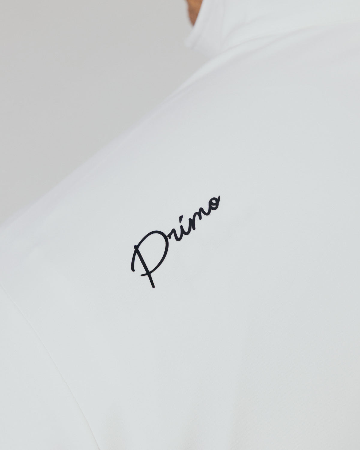 White Cursive Quarterzip