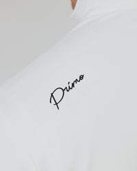 White Cursive Quarterzip